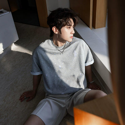 Chuan Distressed Layered T-Shirt-korean-fashion-T-Shirt-Chuan's Closet-OH Garments