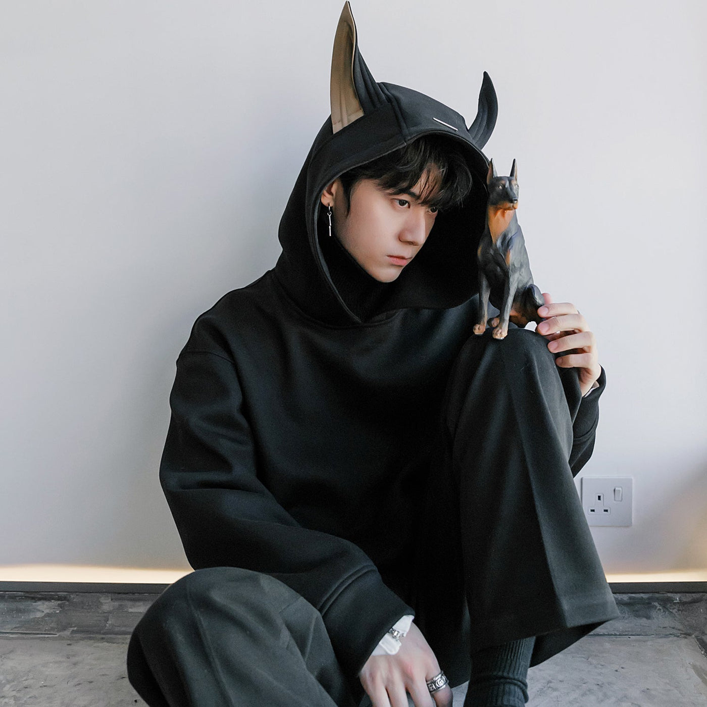 Chuan Doberman Ears Hoodie-korean-fashion-Hoodie-Chuan's Closet-OH Garments