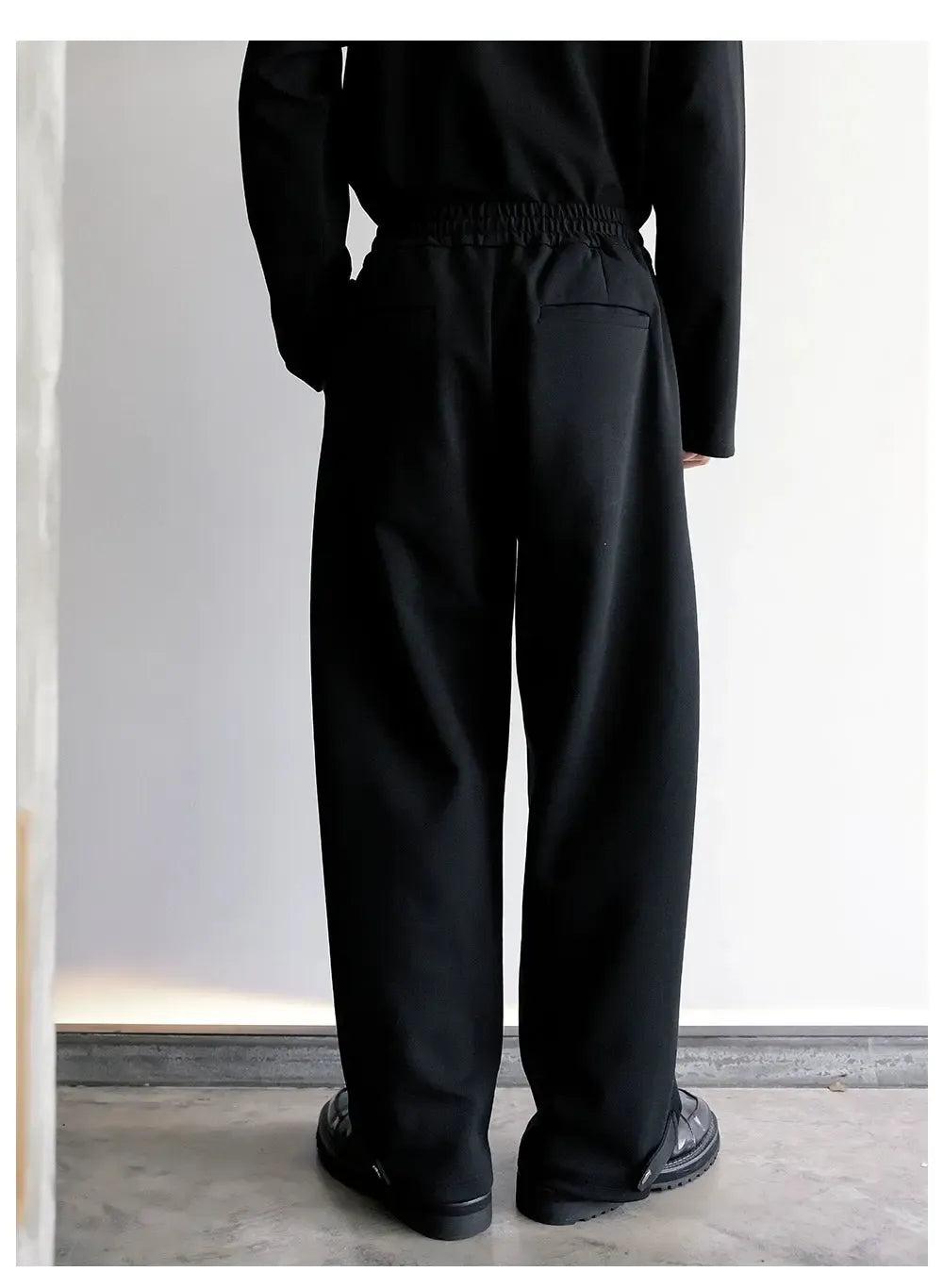 Chuan Drawstring Pleated Sweatpants-korean-fashion-Pants-Chuan's Closet-OH Garments