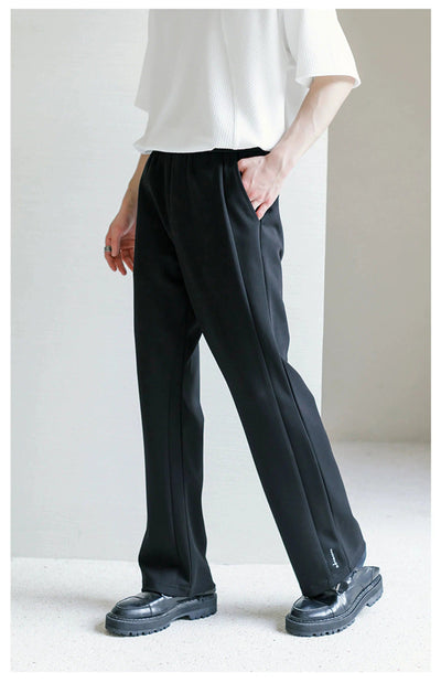 Chuan Elastic Signature Logo Sweatpants-korean-fashion-Pants-Chuan's Closet-OH Garments