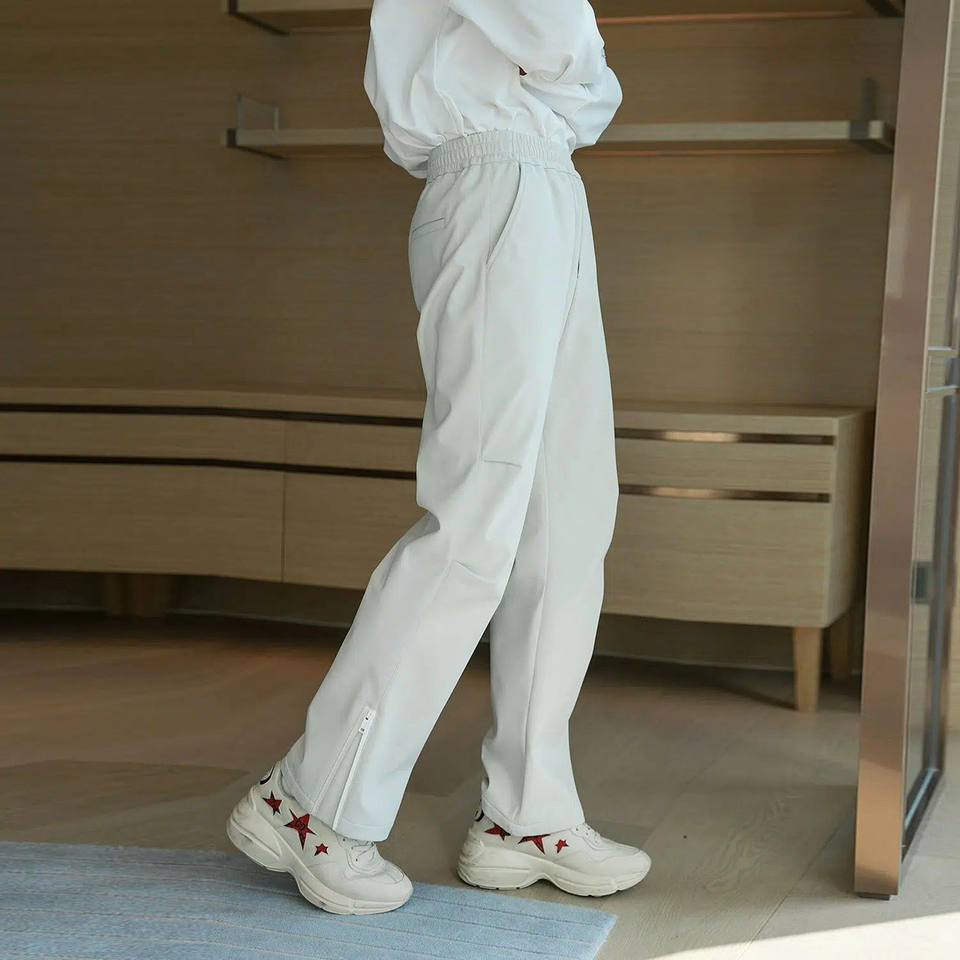 Chuan Elastic Waist Storm Pants-korean-fashion-Pants-Chuan's Closet-OH Garments