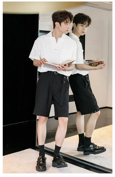 Chuan Front Pocket Layered Polo-korean-fashion-Polo-Chuan's Closet-OH Garments