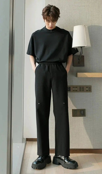 Chuan Gartered Versatile Pants-korean-fashion-Pants-Chuan's Closet-OH Garments