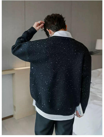 Chuan Heavy Starry Pattern Sweater-korean-fashion-Sweater-Chuan's Closet-OH Garments