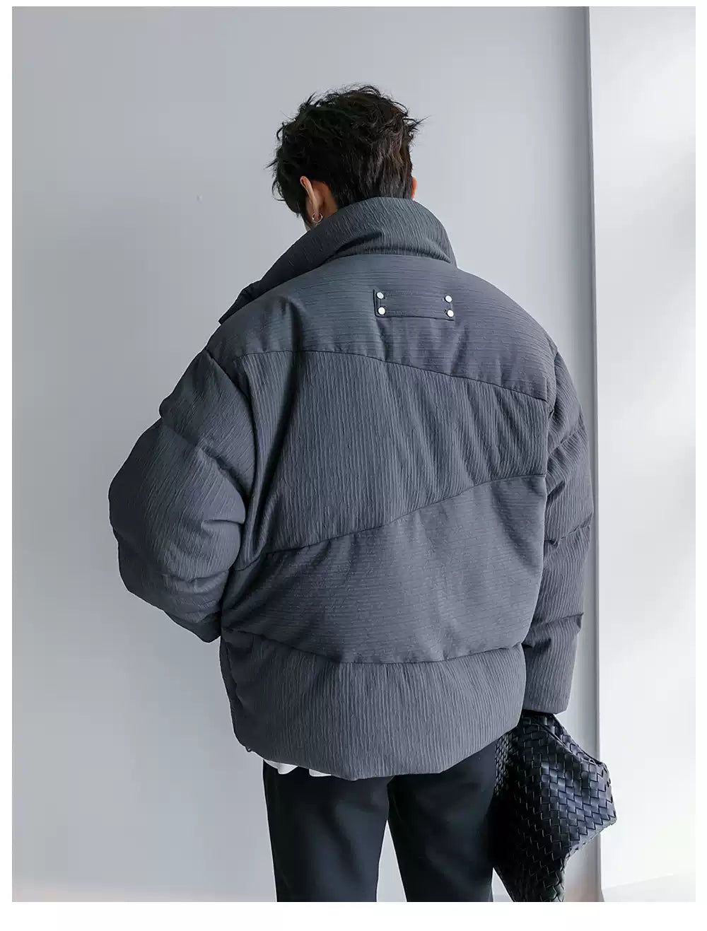 Chuan Layered Textured Down Jacket-korean-fashion-Jacket-Chuan's Closet-OH Garments