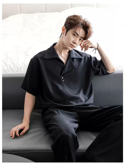 Chuan Mini Two-Buttons Clean Fit Polo-korean-fashion-T-Shirt-Chuan's Closet-OH Garments