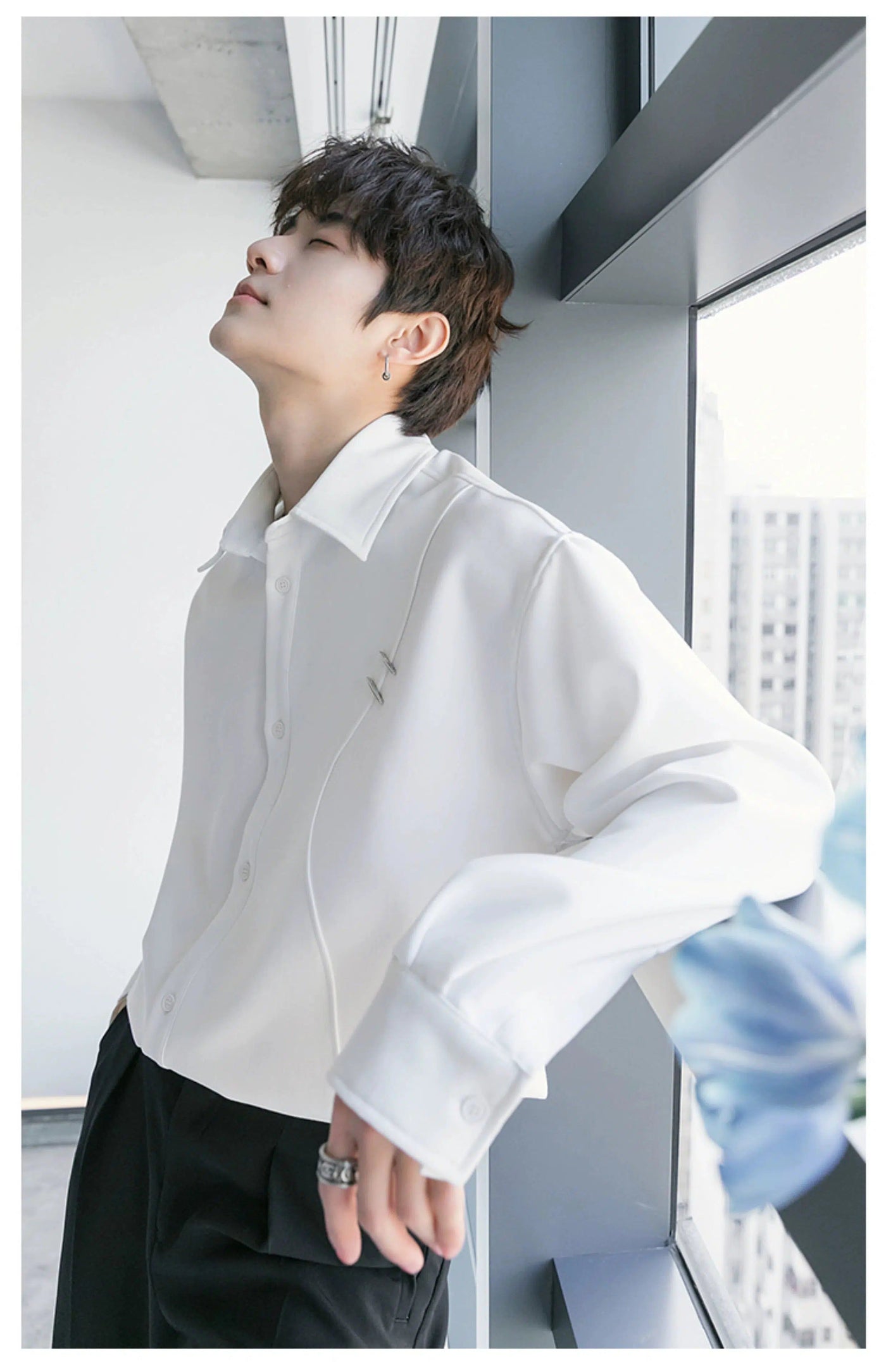 Chuan Minimal Detail Classic Shirt-korean-fashion-Shirt-Chuan's Closet-OH Garments