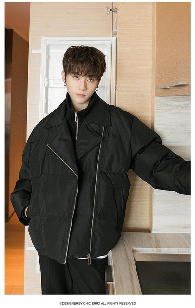 Chuan Moto Two-Piece Collared Jacket-korean-fashion-Jacket-Chuan's Closet-OH Garments