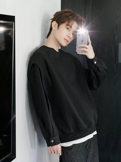 Chuan Plain Cozy Fit Crewneck-korean-fashion-Crewneck-Chuan's Closet-OH Garments