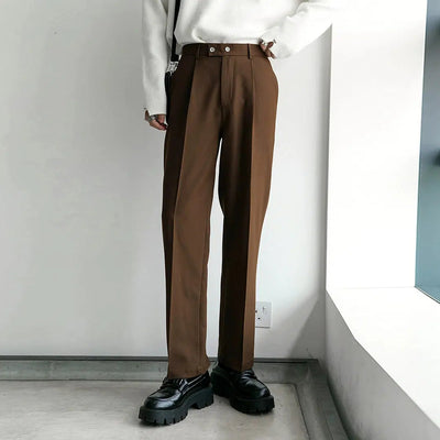 Chuan Pleated Classic Bootcut Pants-korean-fashion-Pants-Chuan's Closet-OH Garments