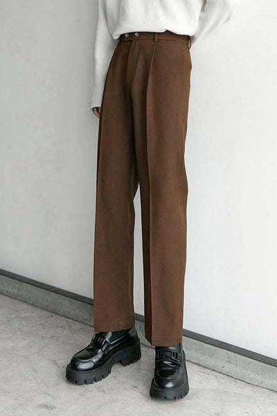 Chuan Pleated Classic Bootcut Pants-korean-fashion-Pants-Chuan's Closet-OH Garments