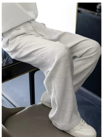 Chuan Pleated Textured Wide Leg Pants-korean-fashion-Pants-Chuan's Closet-OH Garments