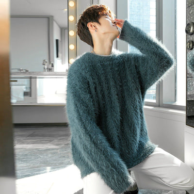 Chuan Regular Fit Fuzzy Sweater-korean-fashion-Sweater-Chuan's Closet-OH Garments