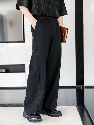 Chuan Side Pleated Pants-korean-fashion-Pants-Chuan's Closet-OH Garments