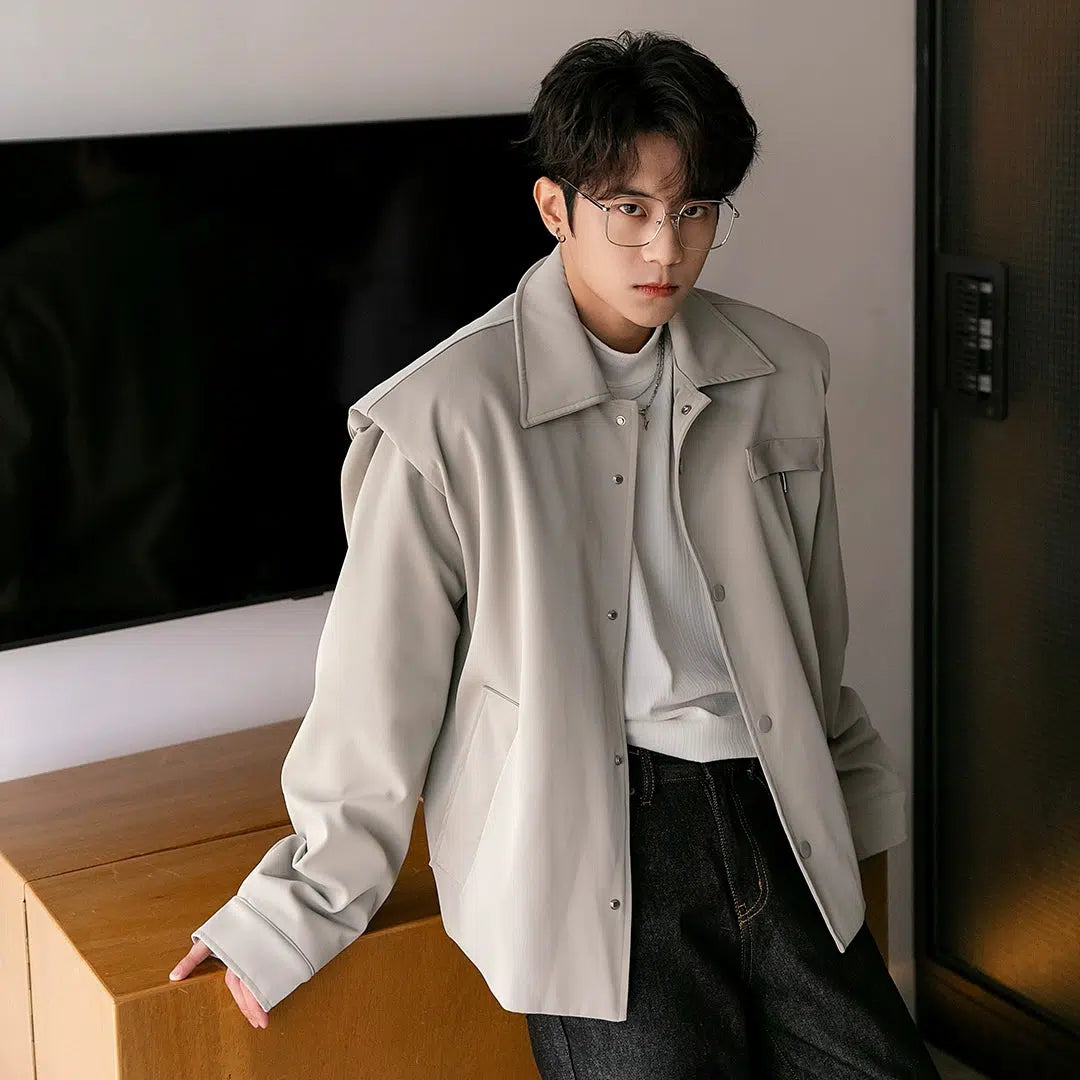 Chuan Sleek Collegiate Style Jacket-korean-fashion-Jacket-Chuan's Closet-OH Garments