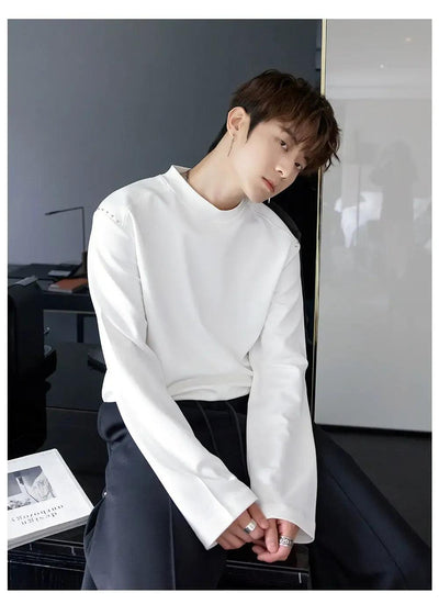 Chuan Solid Color L/S T-Shirt-korean-fashion-Jacket-Chuan's Closet-OH Garments
