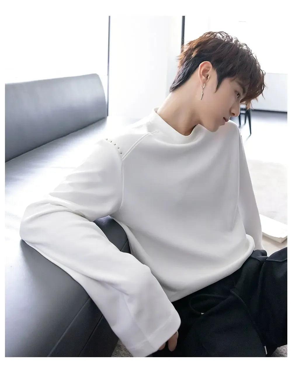 Chuan Solid Color L/S T-Shirt-korean-fashion-Jacket-Chuan's Closet-OH Garments