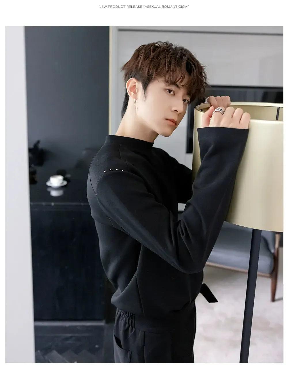 Chuan Solid Color L/S T-Shirt-korean-fashion-Jacket-Chuan's Closet-OH Garments