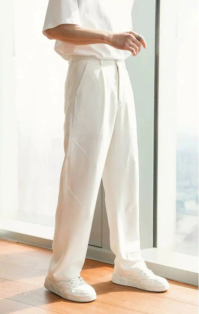 Chuan Solid Color Versatile Pants-korean-fashion-Pants-Chuan's Closet-OH Garments