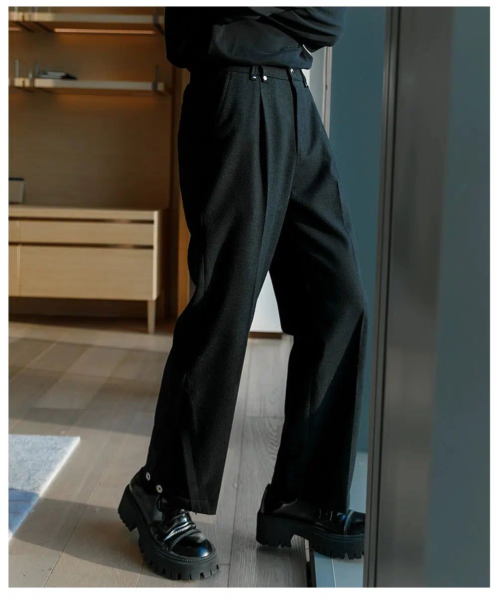 Chuan Sporty Adjustable Cuff Trousers-korean-fashion-Trousers-Chuan's Closet-OH Garments