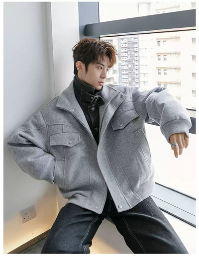 Chuan Stitched Layered Casual Fit Down Jacket-korean-fashion-Jacket-Chuan's Closet-OH Garments