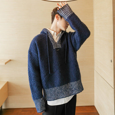 Chuan Striped Outline Textured Sweater-korean-fashion-Sweater-Chuan's Closet-OH Garments