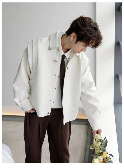 Chuan Structured Buttoned Jacket-korean-fashion-Jacket-Chuan's Closet-OH Garments