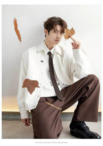 Chuan Structured Buttoned Jacket-korean-fashion-Jacket-Chuan's Closet-OH Garments