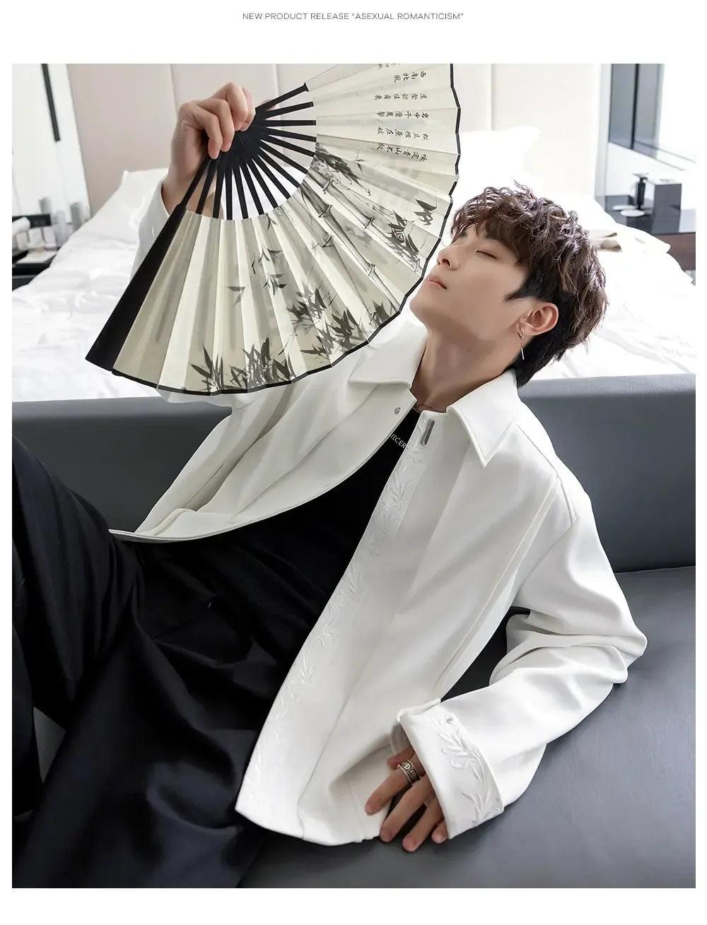 Chuan Structured Embroidered Blazer-korean-fashion-Blazer-Chuan's Closet-OH Garments