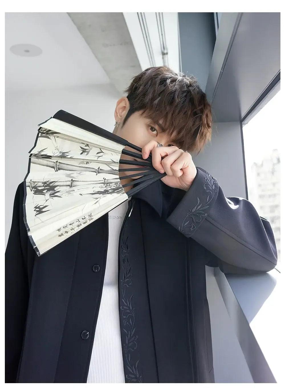 Chuan Structured Embroidered Blazer-korean-fashion-Blazer-Chuan's Closet-OH Garments