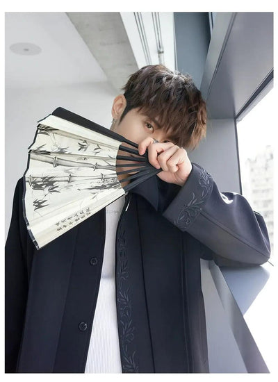 Chuan Structured Embroidered Blazer-korean-fashion-Blazer-Chuan's Closet-OH Garments