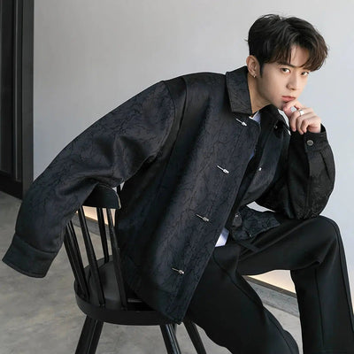 Chuan Textured Lines Faux Leather Jacket-korean-fashion-Jacket-Chuan's Closet-OH Garments