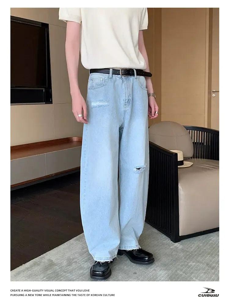 Cui Acid Washed & Ripped Jeans-korean-fashion-Jeans-Cui's Closet-OH Garments