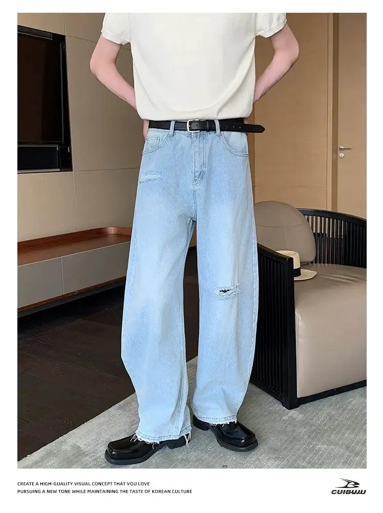 Cui Acid Washed & Ripped Jeans-korean-fashion-Jeans-Cui's Closet-OH Garments