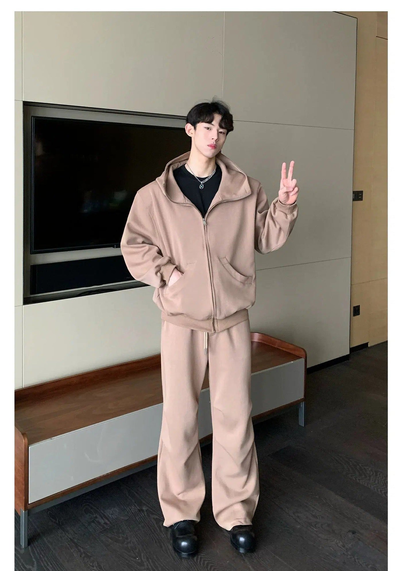 Cui Athleisure Versatile Hoodie & Sweatpants Set-korean-fashion-Clothing Set-Cui's Closet-OH Garments