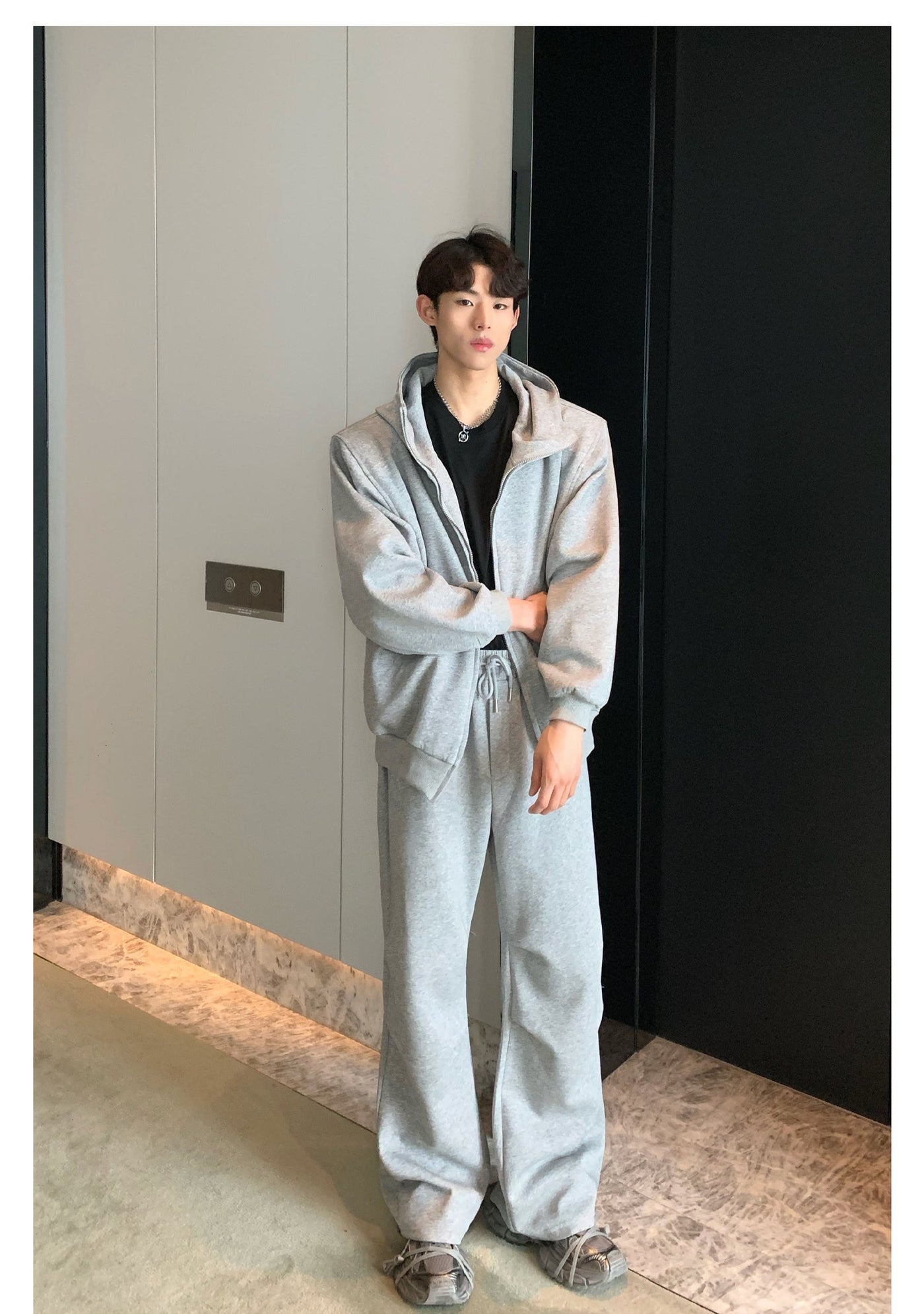 Cui Athleisure Versatile Hoodie & Sweatpants Set-korean-fashion-Clothing Set-Cui's Closet-OH Garments