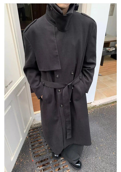 Cui Back Buttons Modern Long Coat-korean-fashion-Long Coat-Cui's Closet-OH Garments