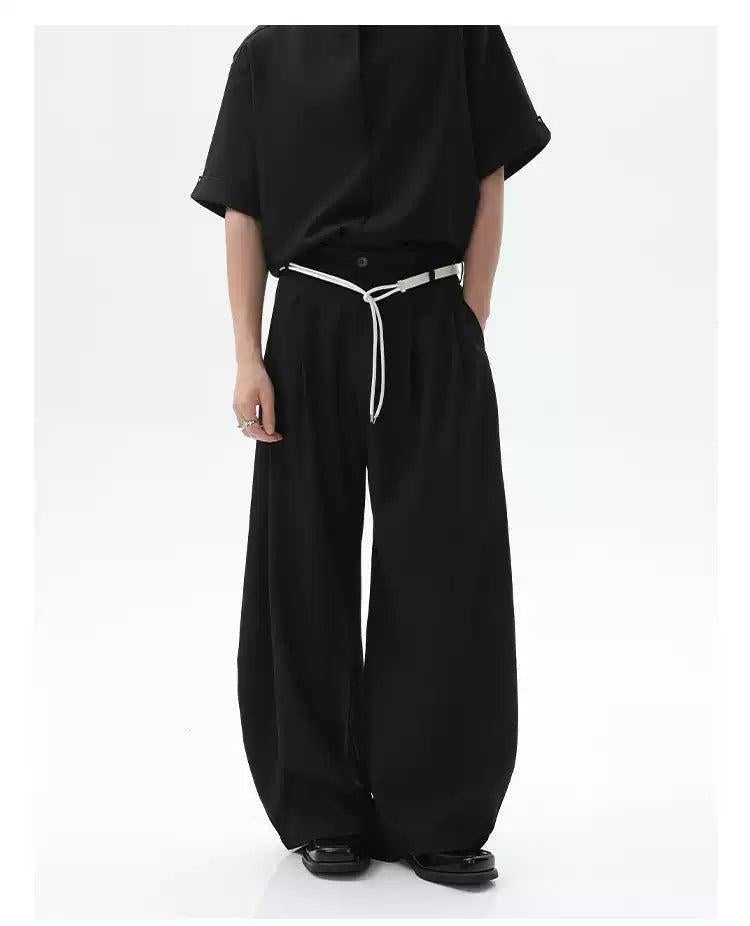 Cui Belted Wide Leg Trousers-korean-fashion-Trousers-Cui's Closet-OH Garments
