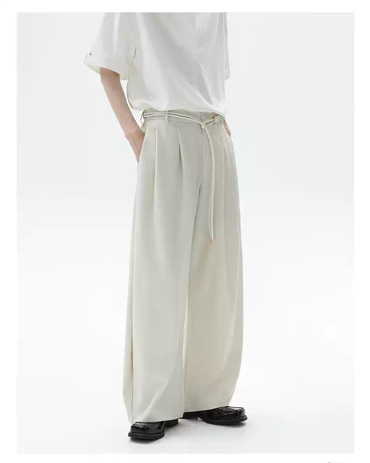 Cui Belted Wide Leg Trousers-korean-fashion-Trousers-Cui's Closet-OH Garments