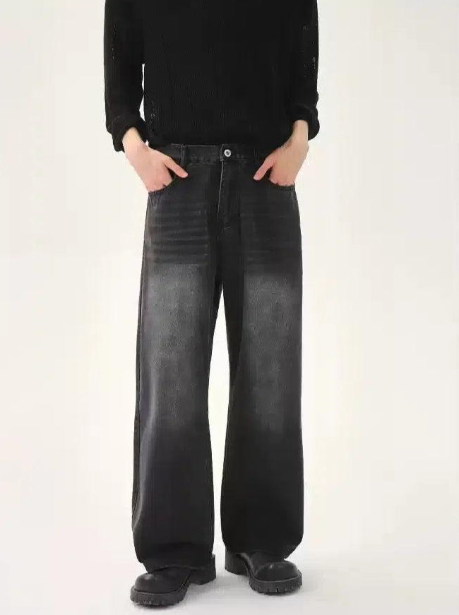 Cui Bootcut Casual Straight Leg Jeans-korean-fashion-Jeans-Cui's Closet-OH Garments