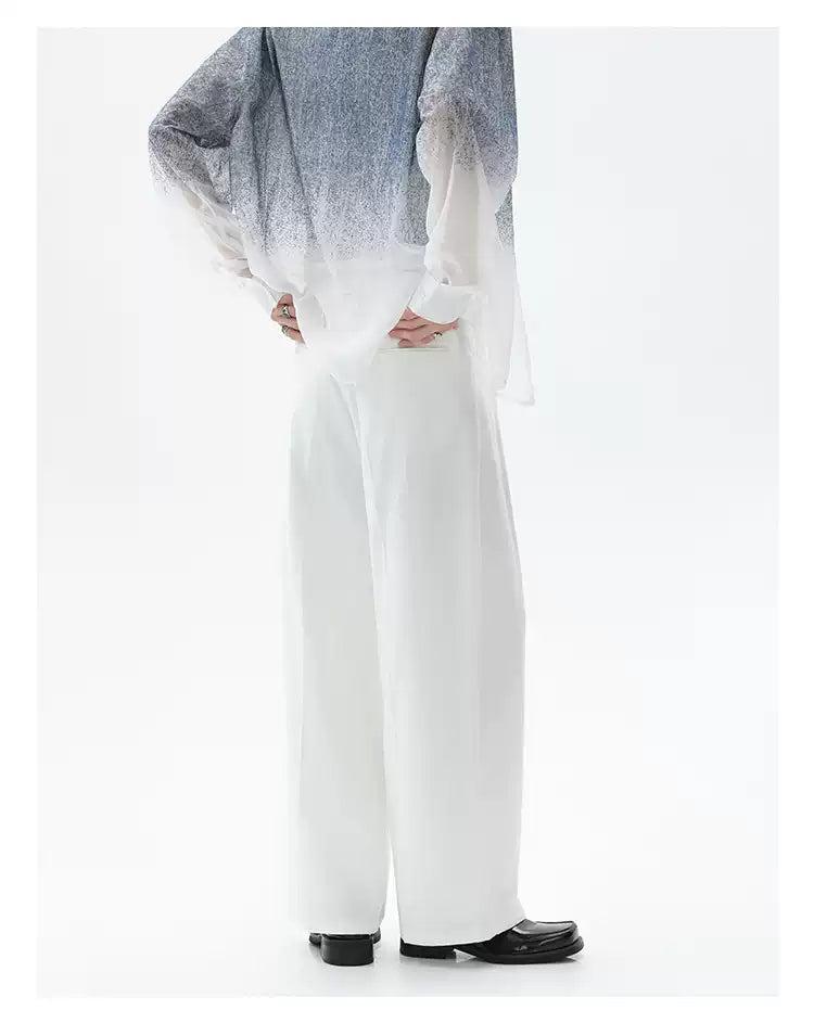 Cui Buckled Belt Strap Straight Trousers-korean-fashion-Trousers-Cui's Closet-OH Garments