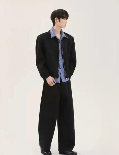 Cui Buttoned Casual Straight Leg Pants-korean-fashion-Pants-Cui's Closet-OH Garments