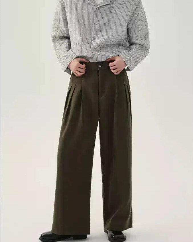 Cui Buttoned Detail Relaxed Trousers-korean-fashion-Trousers-Cui's Closet-OH Garments