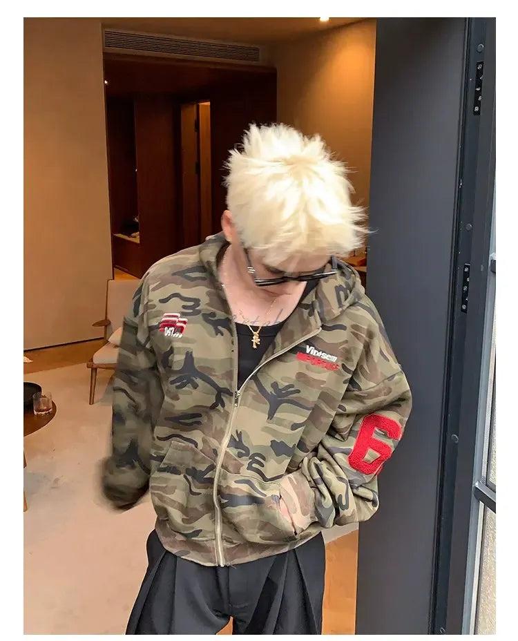Cui Camouflage Zip-Up Hoodie-korean-fashion-Hoodie-Cui's Closet-OH Garments