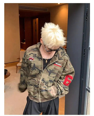 Cui Camouflage Zip-Up Hoodie-korean-fashion-Hoodie-Cui's Closet-OH Garments