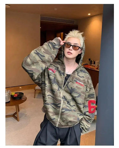 Cui Camouflage Zip-Up Hoodie-korean-fashion-Hoodie-Cui's Closet-OH Garments