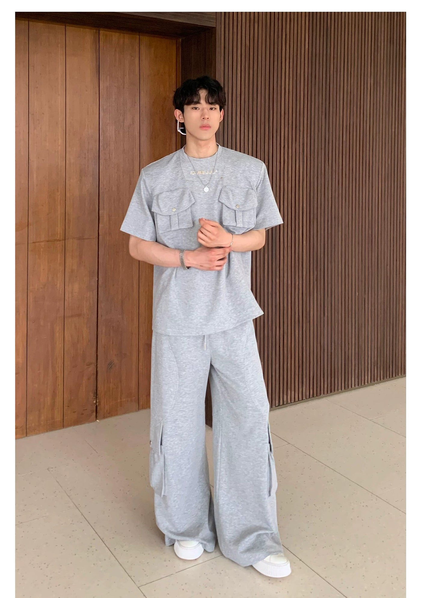 Cui Cargo Style Sweatpants-korean-fashion-Pants-Cui's Closet-OH Garments