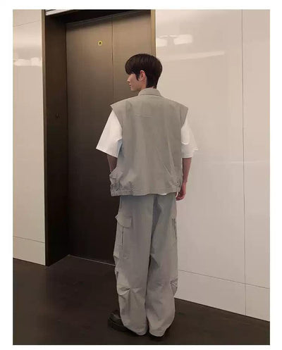 Cui Cargo Vest & Cargo Pants Set-korean-fashion-Clothing Set-Cui's Closet-OH Garments