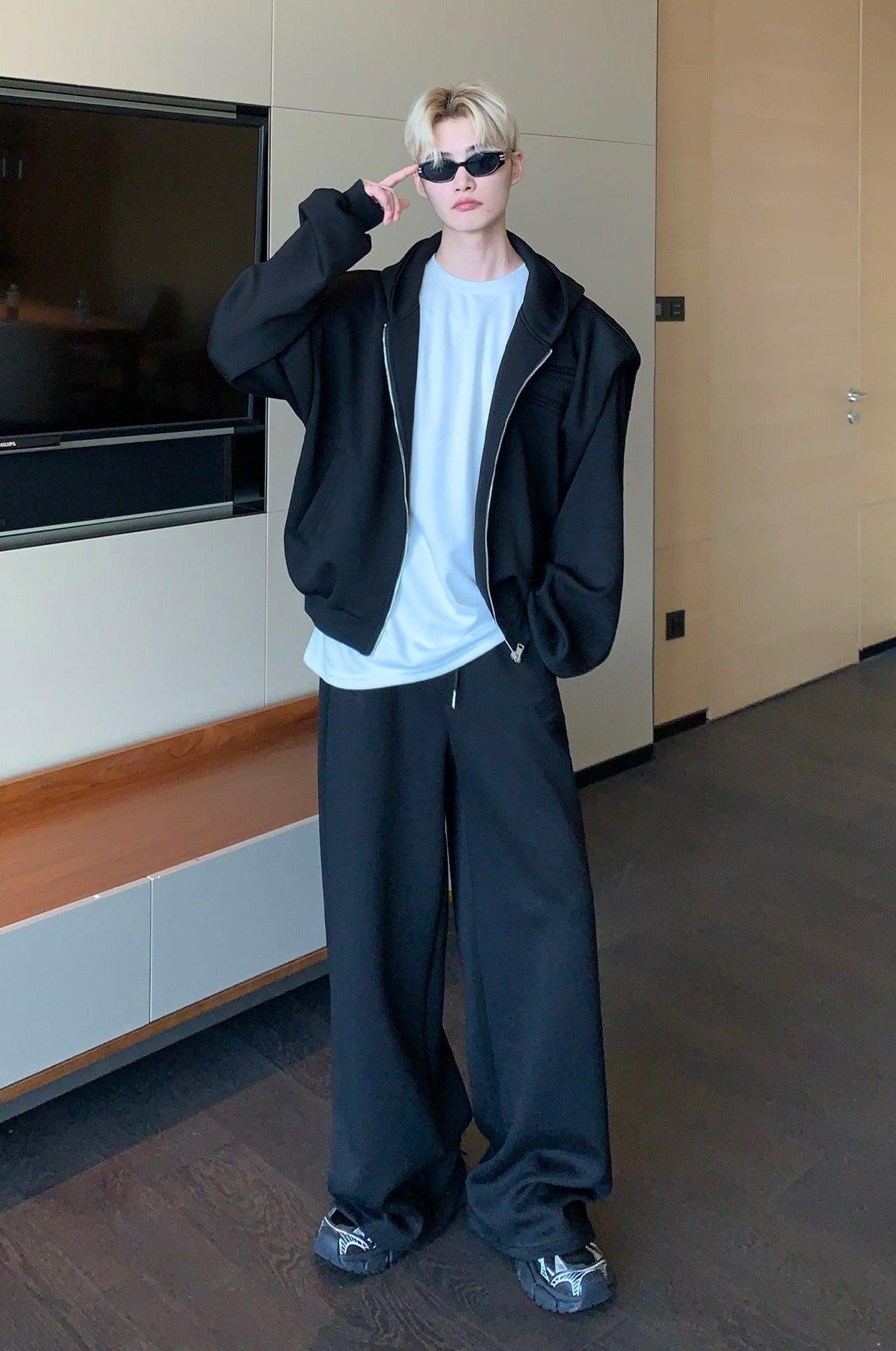 Cui Casual Loose Fit Hoodie & Sweatpants Set-korean-fashion-Clothing Set-Cui's Closet-OH Garments
