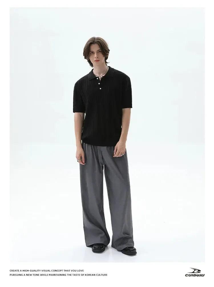 Cui Casual Multi-Pleated Trousers-korean-fashion-Trousers-Cui's Closet-OH Garments